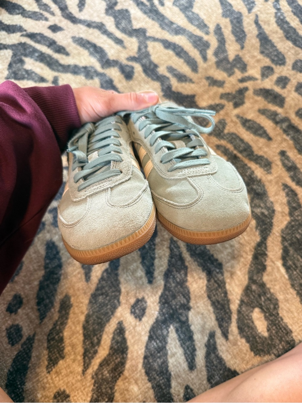 Adidas Samba Adv Shoes - Silver Green/Wonder Wheat/Gold Metallic - Picture 6 of 7